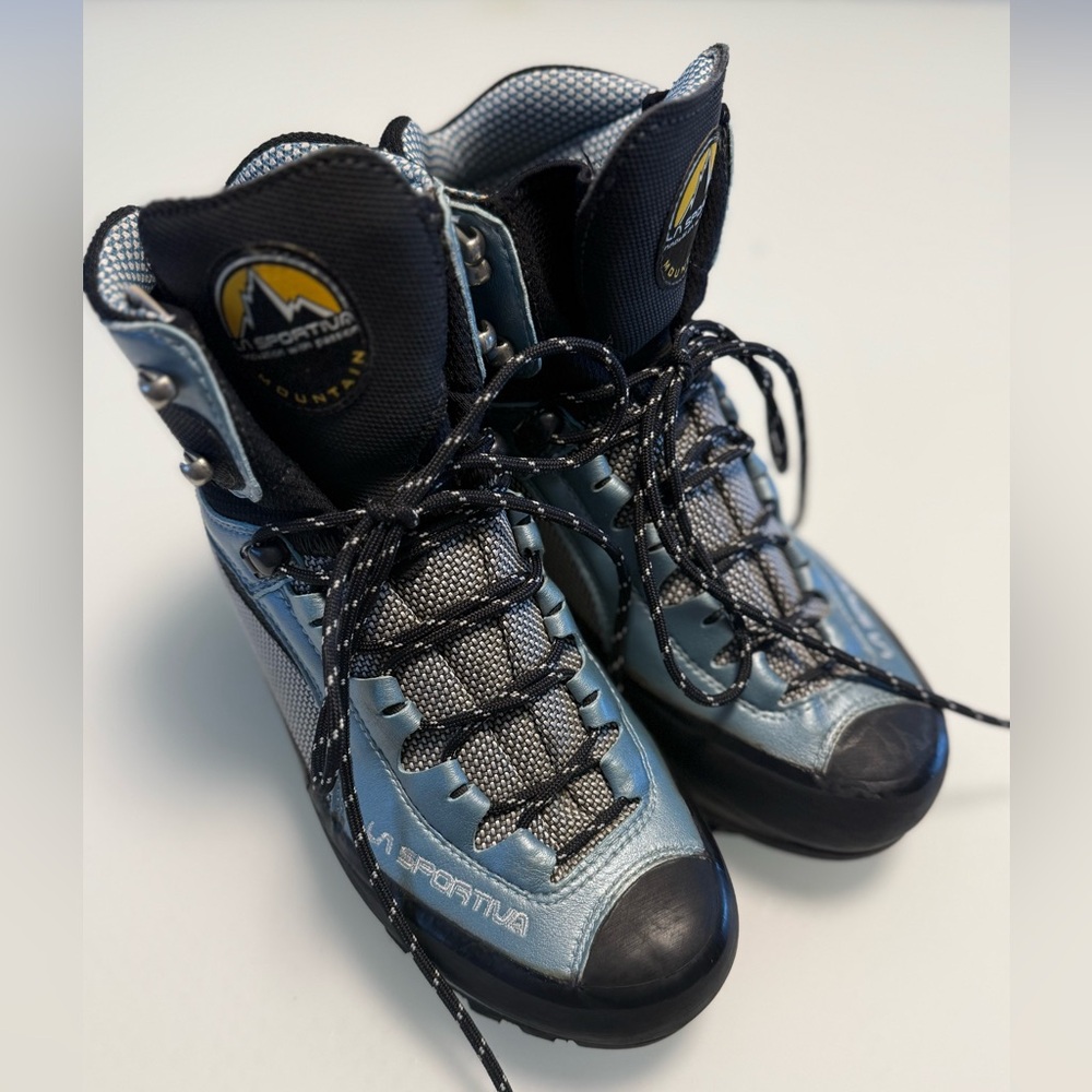 La Sportiva Women's Light Blue and Black Mountain Hiking Boots